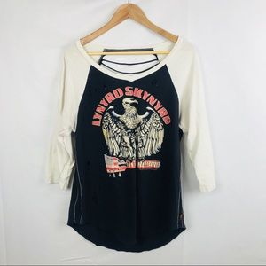 Lynyrd Skynyrd | Ripped Quarter Sleeve  Band Tee